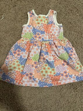 Hanna Andersson Sleeveless Vivid Sea Blooms Print Pocket Dress